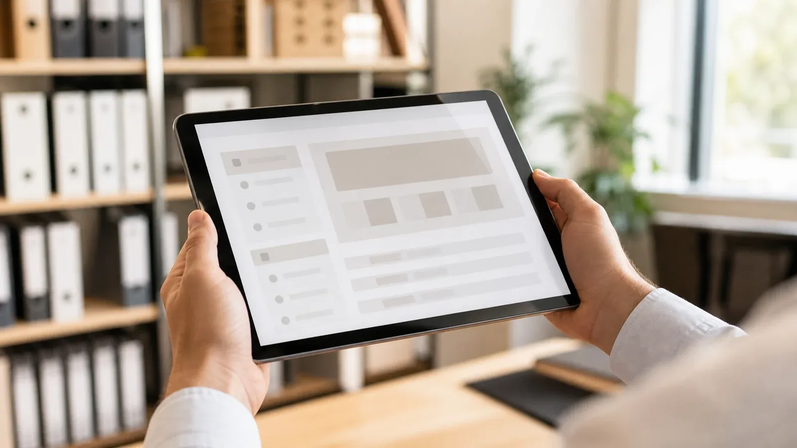 Team bespricht am Monitor die Einbindung eines Chat-Assistenten in interne Systeme